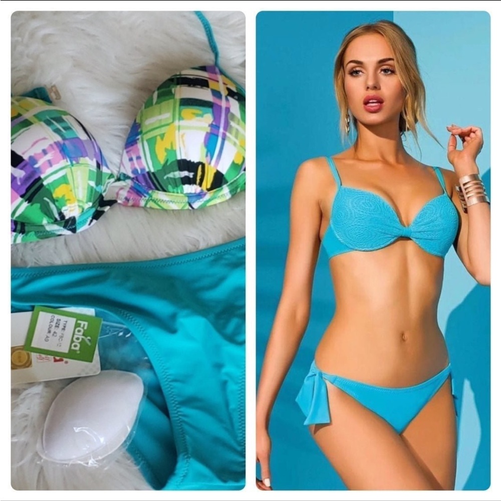 NWT Colorful Bikini Swim 2 piece Set S